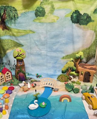 Spomienky na jarné a letné dni? Podelím sa s vami o krásnu ukážku hry s mojou šatkou 💦🪷🌱PRI JAZERE🪹🪷💦 Ďakujem...